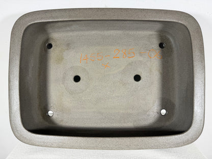 Preowned Japanese Tokoname Unglazed Rectangular Bonsai Pot Seizan - 16.25” By 11.75”