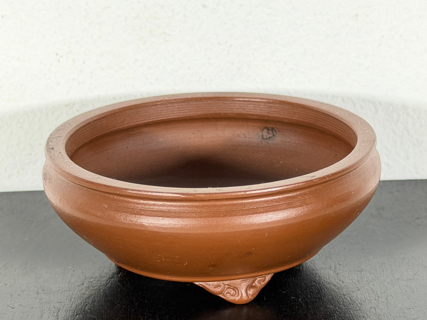 New Japanese Tokoname Unglazed Bag Style Bonsai Pot Bigei - 3.5” By 1.5”