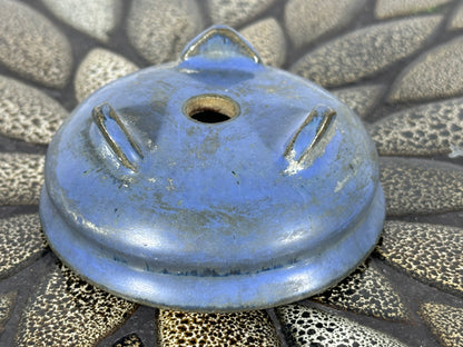 Preowned Japanese Tokoname Glazed Bag Style Bonsai Pot - 3 1/8” By 1.25”