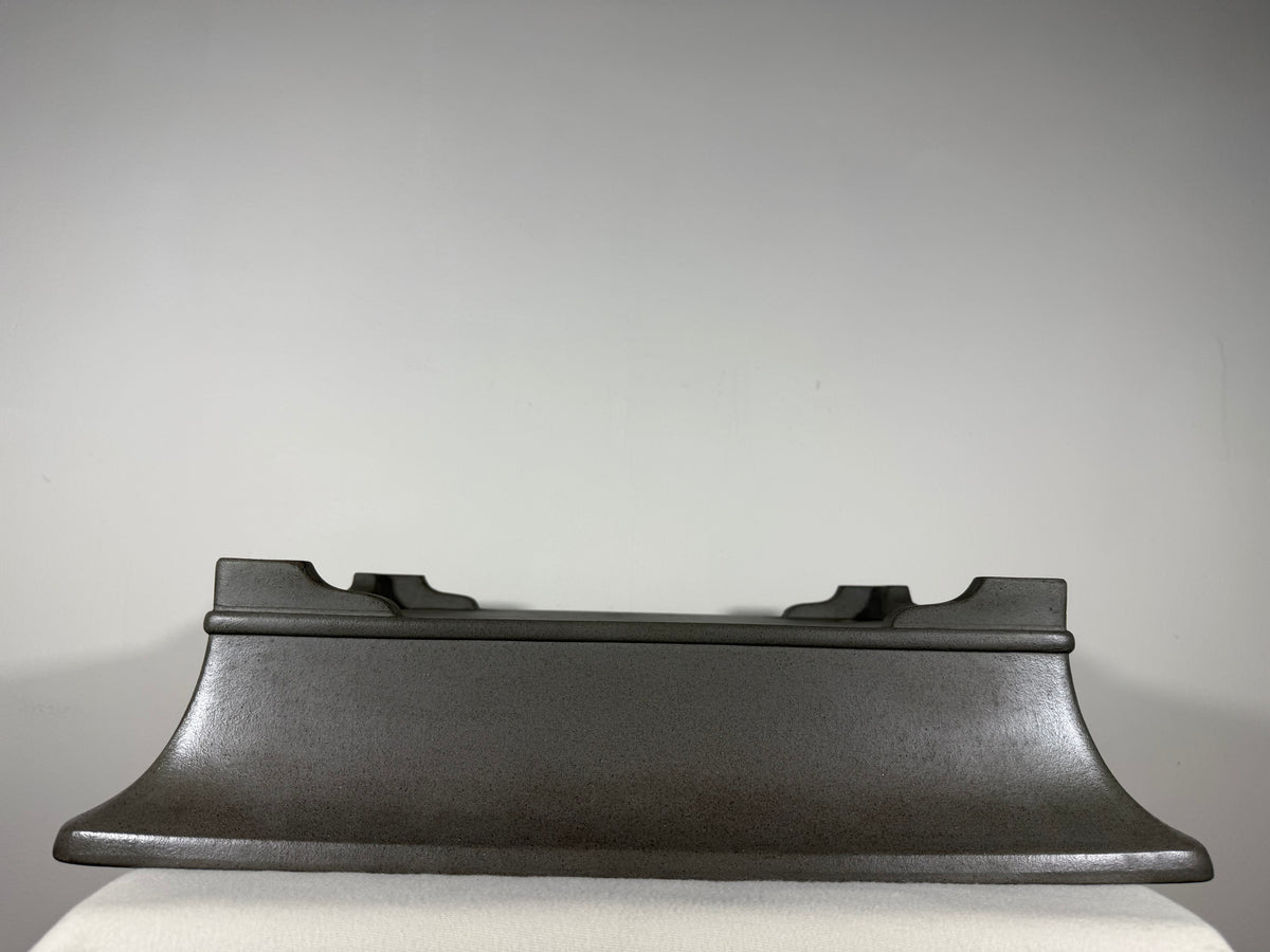 Preowned Japanese Tokoname Unglazed Rectangular Bonsai Pot Kisen - 19.5” x 14.25” x 5”