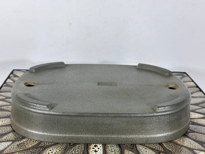 Preowned Japanese Tokoname Unglazed Oval  Bonsai Pot Yamaaki - 11.75” By 8.5”