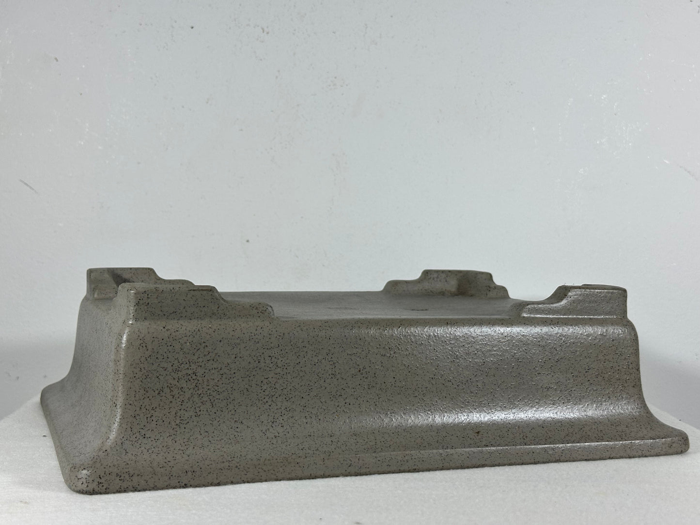 Preowned Japanese Tokoname Unglazed Rectangular Bonsai Pot Seizan - 12.75” By 9.75”