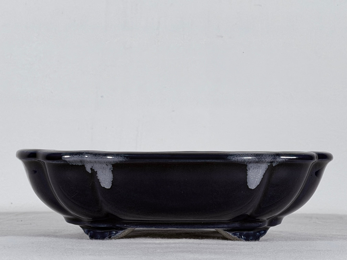 Preowned Japanese Tokoname Glazed Mokko Style Bonsai Pot Satomi - 8” By 7”
