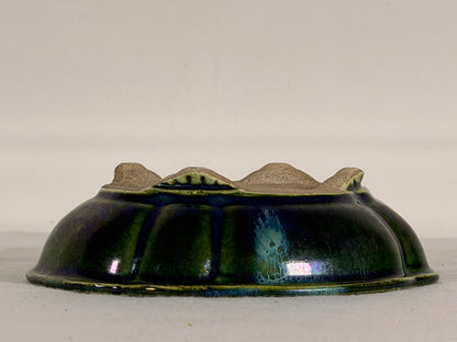 Preowned Japanese Tokoname Glazed Mokko Style Bonsai Pot Satomi - 7” By 6”