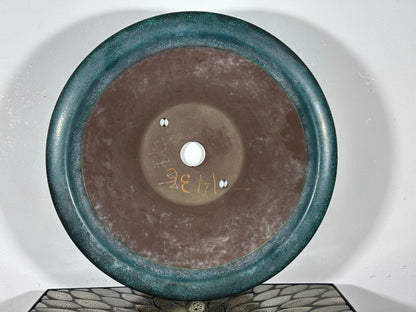Preowned Japanese Tokoname Bonsai Pot Yamaaki - 14.75” By 4 5/8”