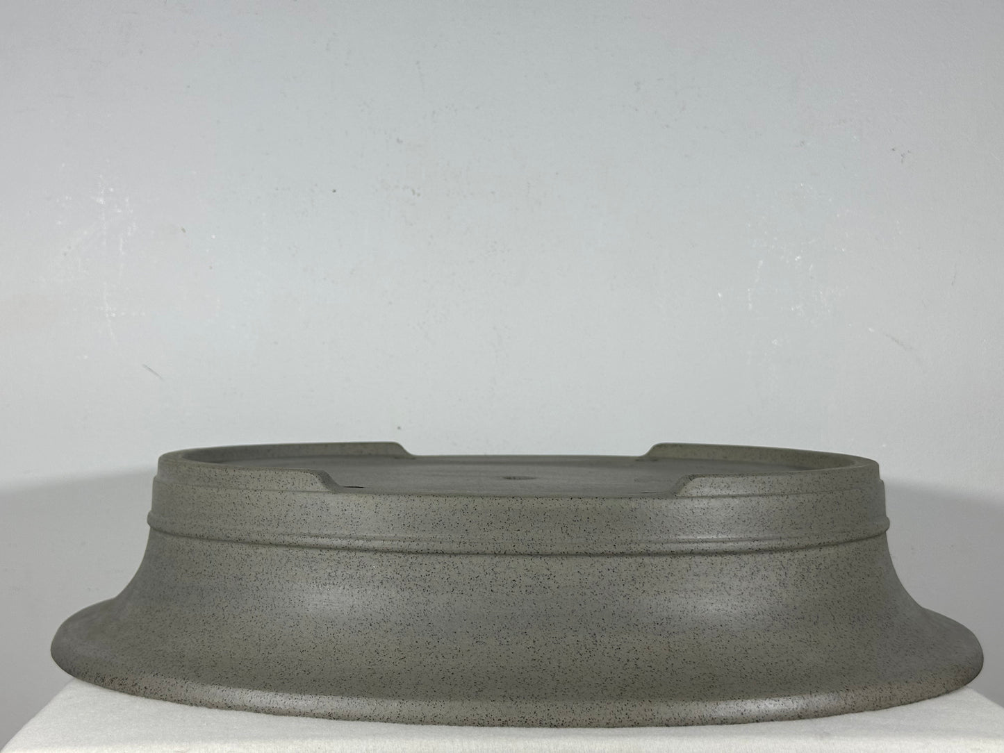 Preowned Japanese Tokoname Unglazed Oval  Bonsai Pot Seizan - 19” By 16”