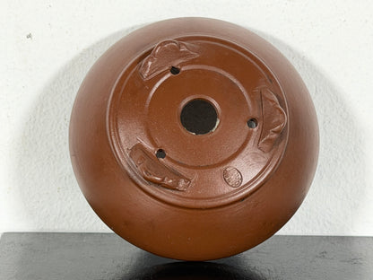 New Japanese Tokoname Unglazed Bag Style Bonsai Pot Bigei - 3.5” By 1.5”