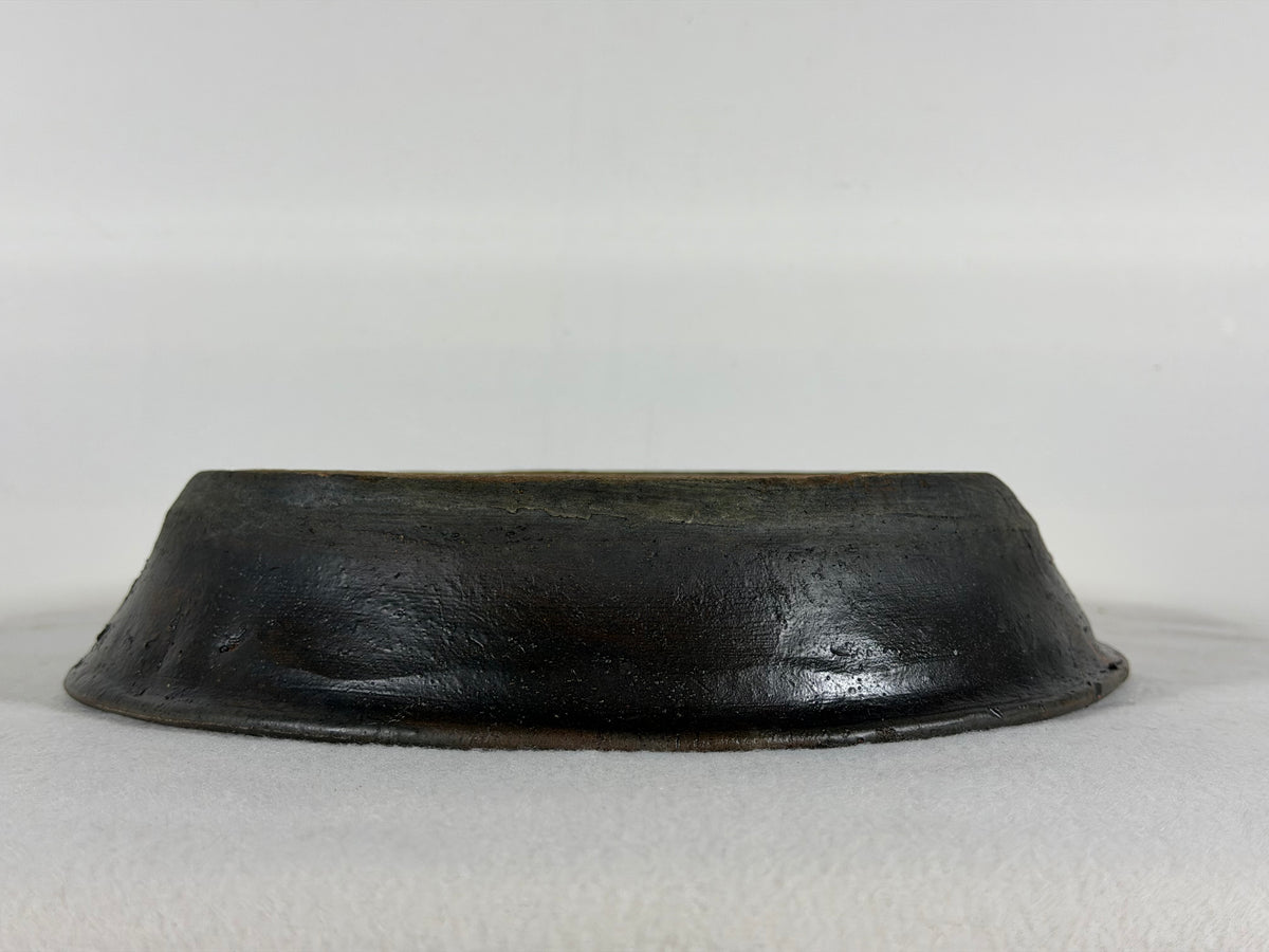 Preowned Japanese Tokoname Unglazed Nanban Style Bonsai Pot Has Stamp - 10.25” By 2”
