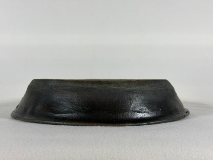 Preowned Japanese Tokoname Unglazed Nanban Style Bonsai Pot Has Stamp - 10.25” By 2”