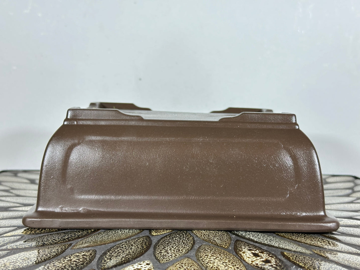 Preowned Japanese Tokoname Unglazed Rectangular Bonsai Pot - 8.5” By 6.75”