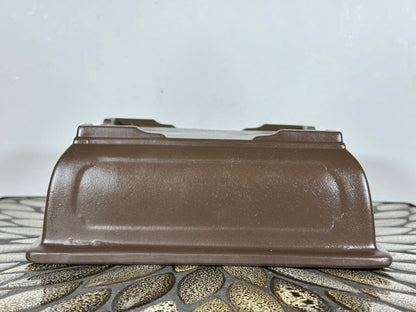 Preowned Japanese Tokoname Unglazed Rectangular Bonsai Pot - 8.5” By 6.75”