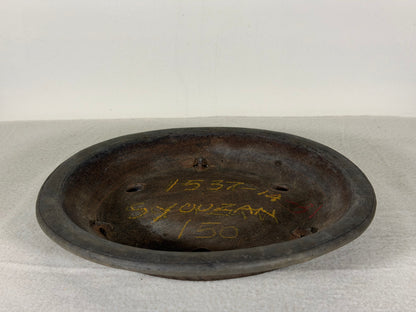 Preowned Japanese Tokoname Unglazed Nanban Style Bonsai Pot Syouzan - 8.5” By 1.25”