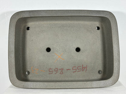 Preowned Japanese Tokoname Unglazed Rectangular Bonsai Pot Seizan - 15” By 10.75”