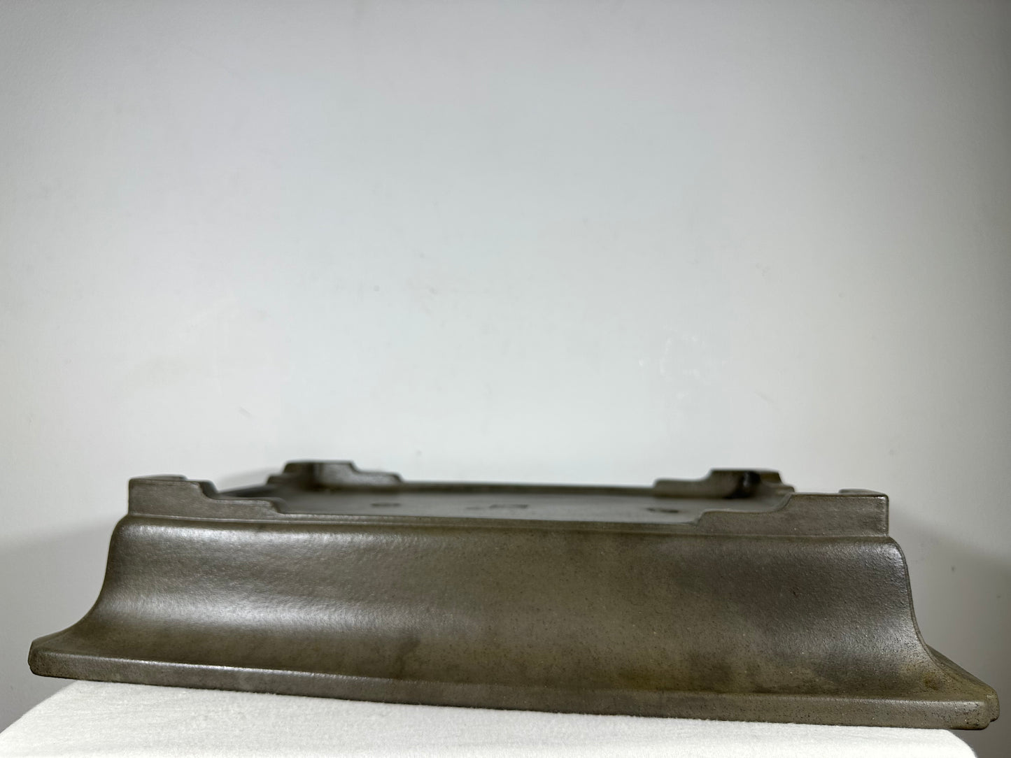 Preowned Japanese Tokoname Unglazed Rectangular Bonsai Pot Seizan - 19.5” By 13.75”