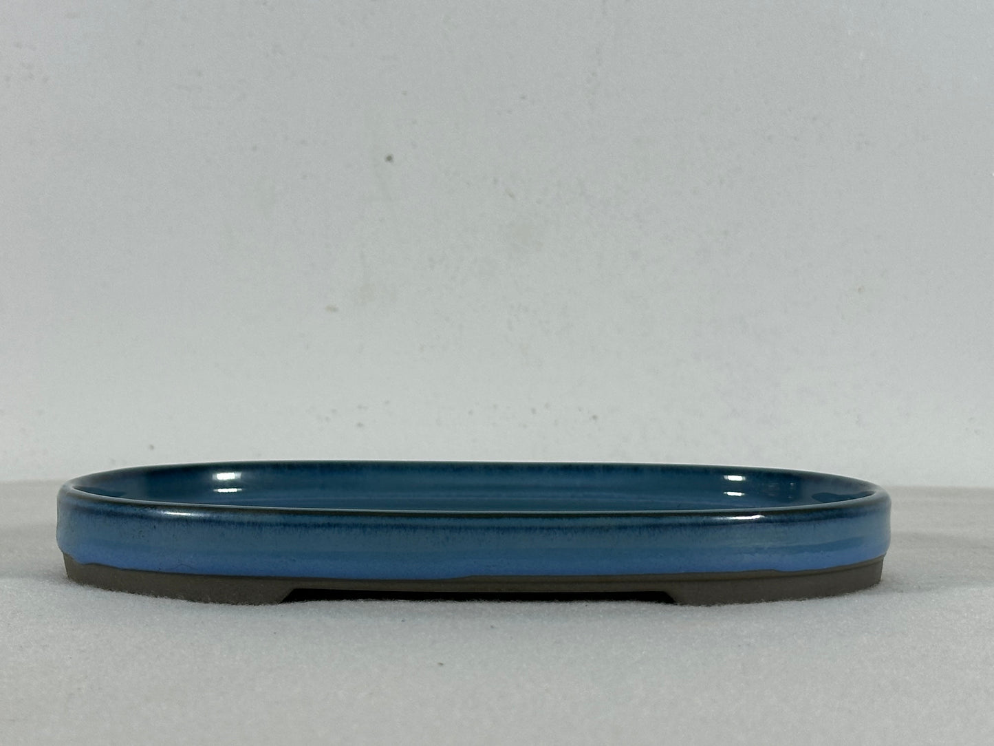 New Japanese Glazed Suiban for Suiseki Bonsai Harumatsu - 7 3/8” By 4 7/8”