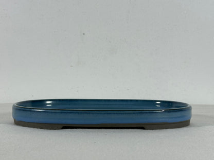 New Japanese Glazed Suiban for Suiseki Bonsai Harumatsu - 7 3/8” By 4 7/8”