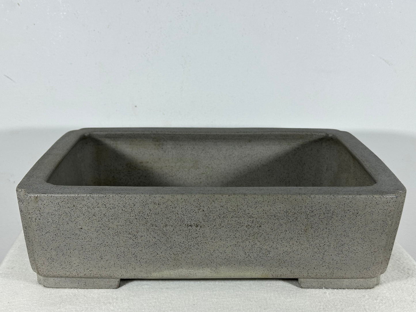 Preowned Japanese Tokoname Unglazed Rectangular Bonsai Pot Seizan - 13.75” By 9.75”