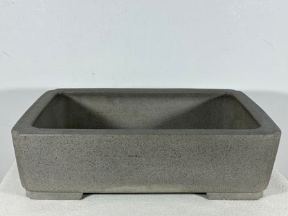 Preowned Japanese Tokoname Unglazed Rectangular Bonsai Pot Seizan - 13.75” By 9.75”