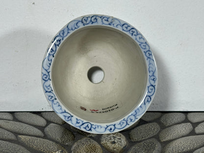 NEW Japanese Cascade Shohin Bonsai Pot Kutani Kouzan - 4” By 3.25”