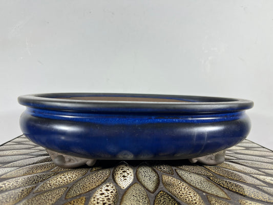 Preowned Japanese Tokoname Bag Style Bonsai Pot with Patina - 12.5” By 9.25”