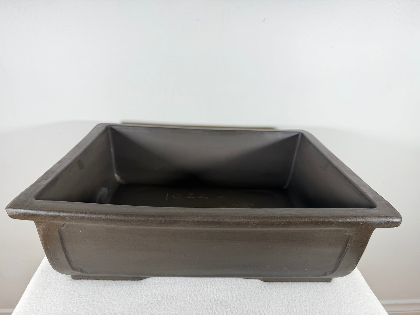 Preowned Japanese Tokoname Unglazed Rectangular Bonsai Pot - 16” By 12.75”