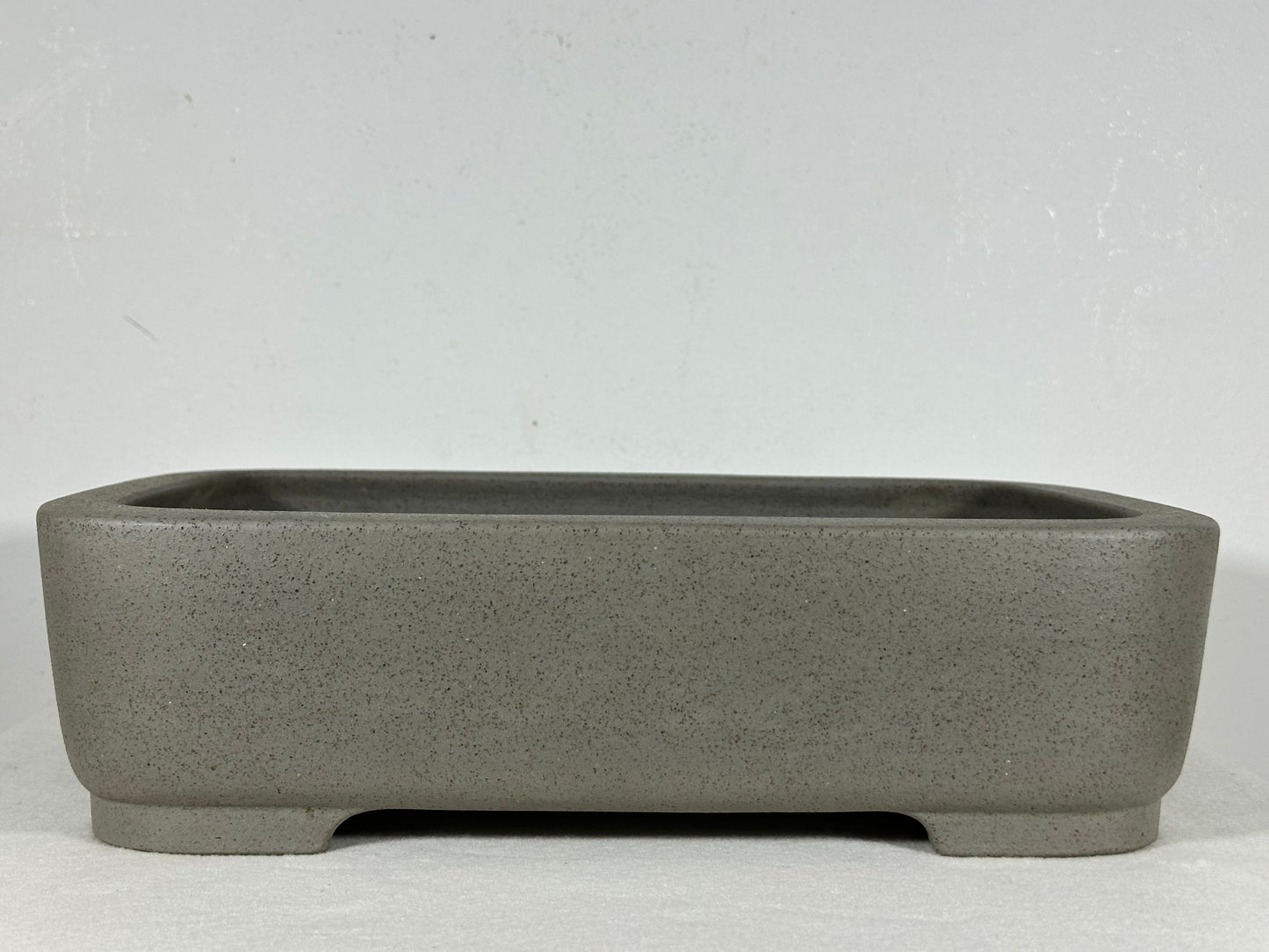 Preowned Japanese Tokoname Unglazed Rectangular Bonsai Pot Seizan - 13” By 9.25”