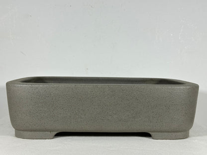 Preowned Japanese Tokoname Unglazed Rectangular Bonsai Pot Seizan - 13” By 9.25”