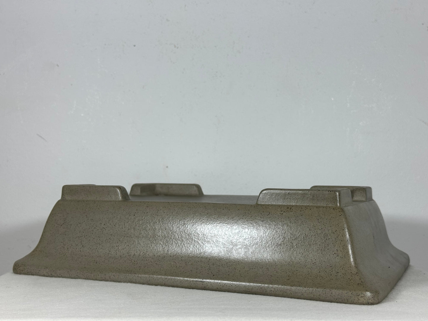 Preowned Japanese Tokoname Unglazed Rectangular Bonsai Pot Seizan - 13.75” By 10.25”