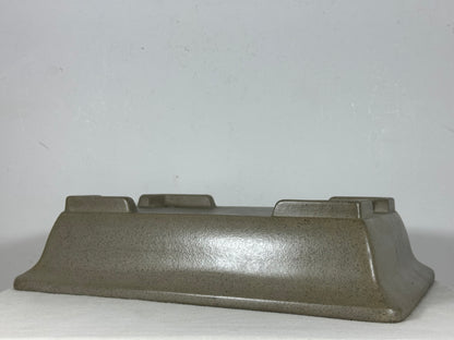 Preowned Japanese Tokoname Unglazed Rectangular Bonsai Pot Seizan - 13.75” By 10.25”