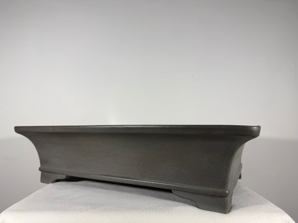 Preowned Japanese Tokoname Unglazed Rectangular Bonsai Pot Kisen - 19.5” x 14.25” x 5”