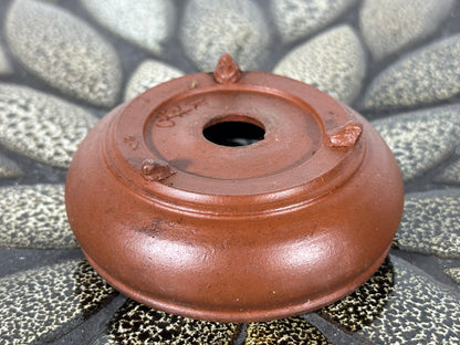 Preowned Japanese Tokoname Unglazed Round Bonsai Pot Deiju - 2.5” By 1”