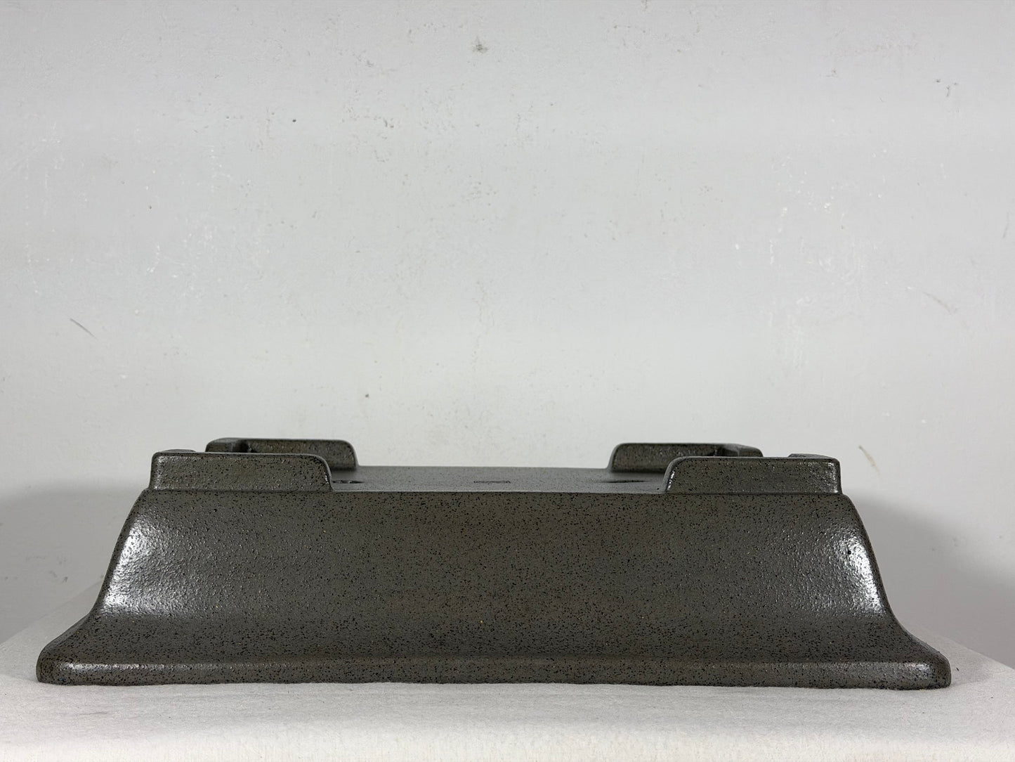Preowned Japanese Tokoname Unglazed Rectangular Bonsai Pot Seizan - 13.75” By 10.25”