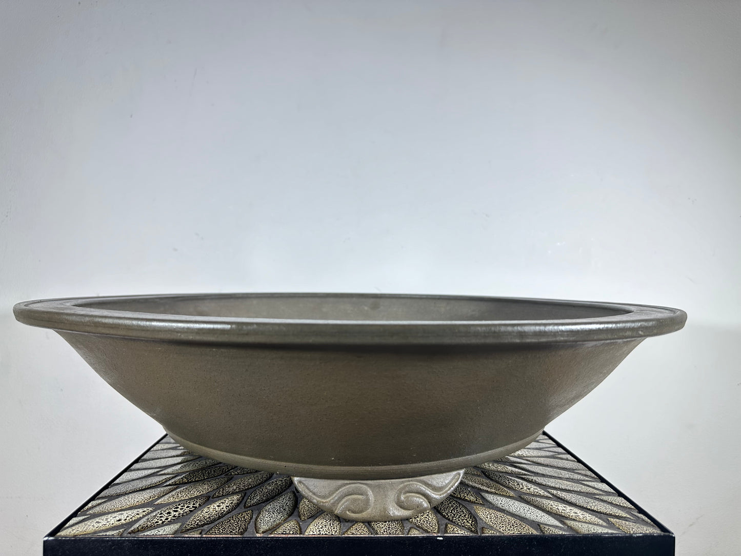 Preowned Japanese Tokoname Unglazed Ground Bonsai Pot Sugi - 22.75” By 5 5/8”