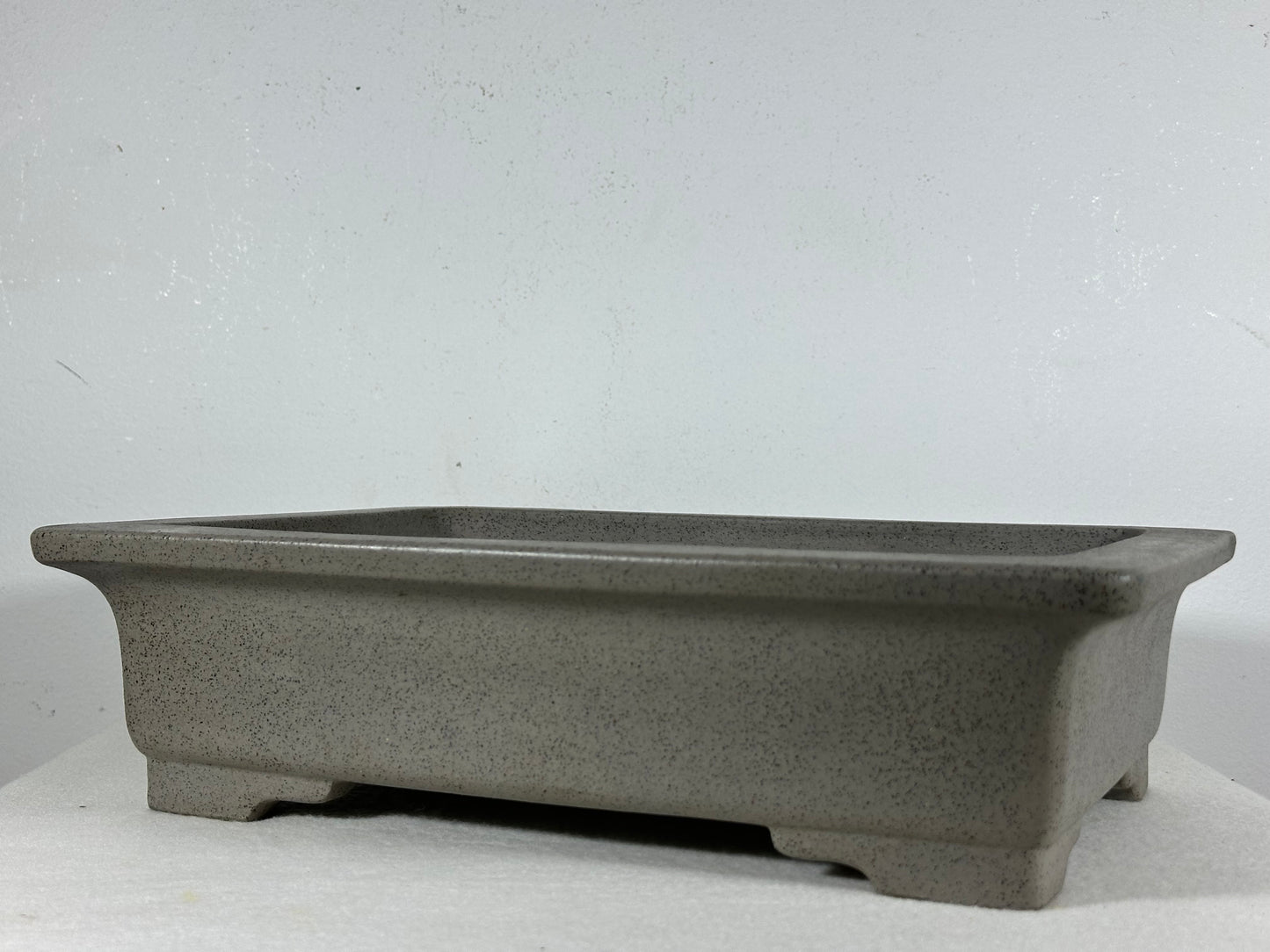 Preowned Japanese Tokoname Unglazed Rectangular Bonsai Pot Seizan - 12.75” By 9.75”