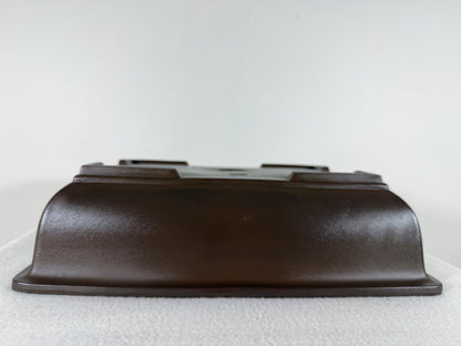 Preowned Japanese Tokoname Unglazed Rectangular Bonsai Pot Sankyou - 12.25” By 9.5”