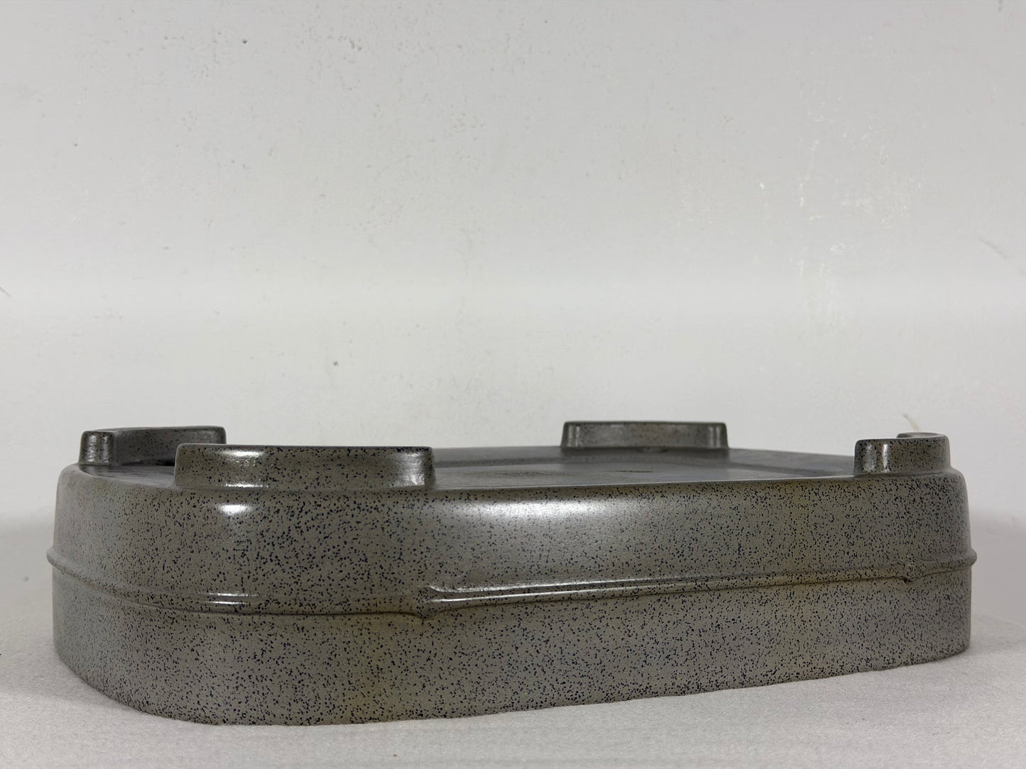 Preowned Japanese Tokoname Unglazed Rectangular Bonsai Pot Seizan - 12.75” By 9.25”