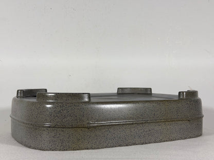 Preowned Japanese Tokoname Unglazed Rectangular Bonsai Pot Seizan - 12.75” By 9.25”