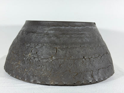 Preowned Japanese Tokoname Unglazed Round Bonsai Pot Jyuoudou - 12.25” By 5.75”