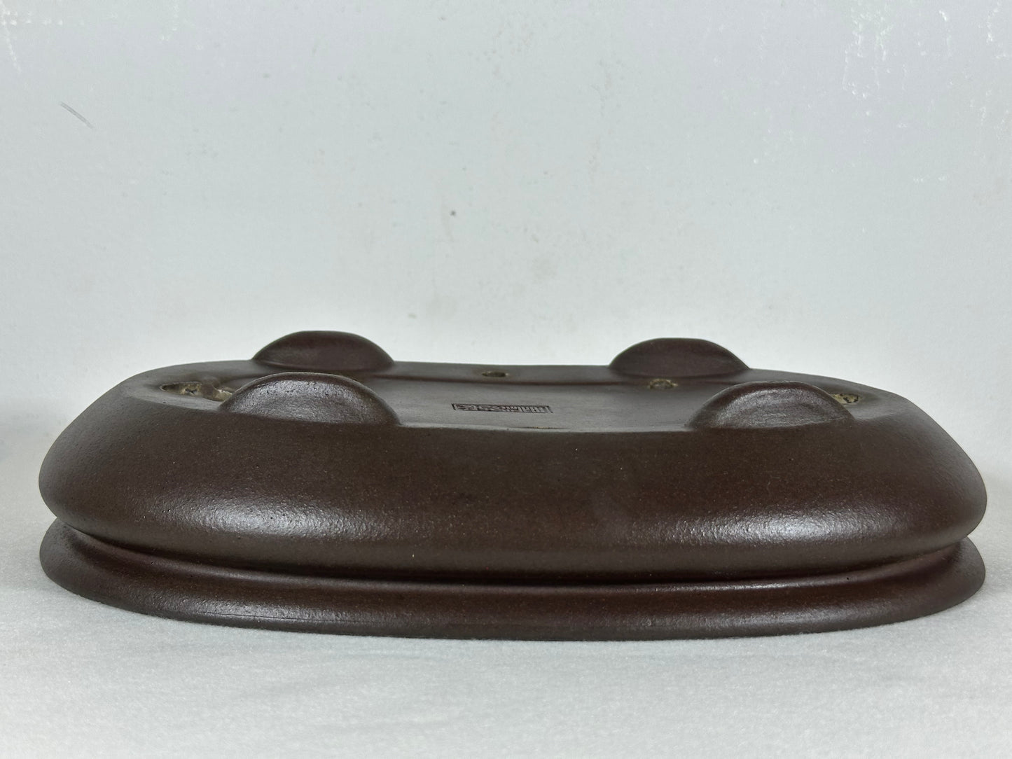 Preowned Japanese Tokoname Unglazed Bag Style Bonsai Pot Yamaaki - 11.75” By 8.5”