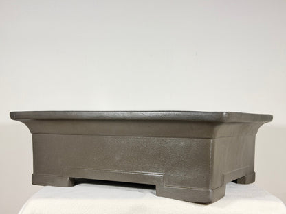Preowned Japanese Tokoname Unglazed Rectangular Bonsai Pot Reiho - 18” x 14” x 5.75”
