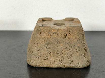Preowned Japanese Tokoname Unglazed Square Bonsai Pot - 2.25” By 1.25”
