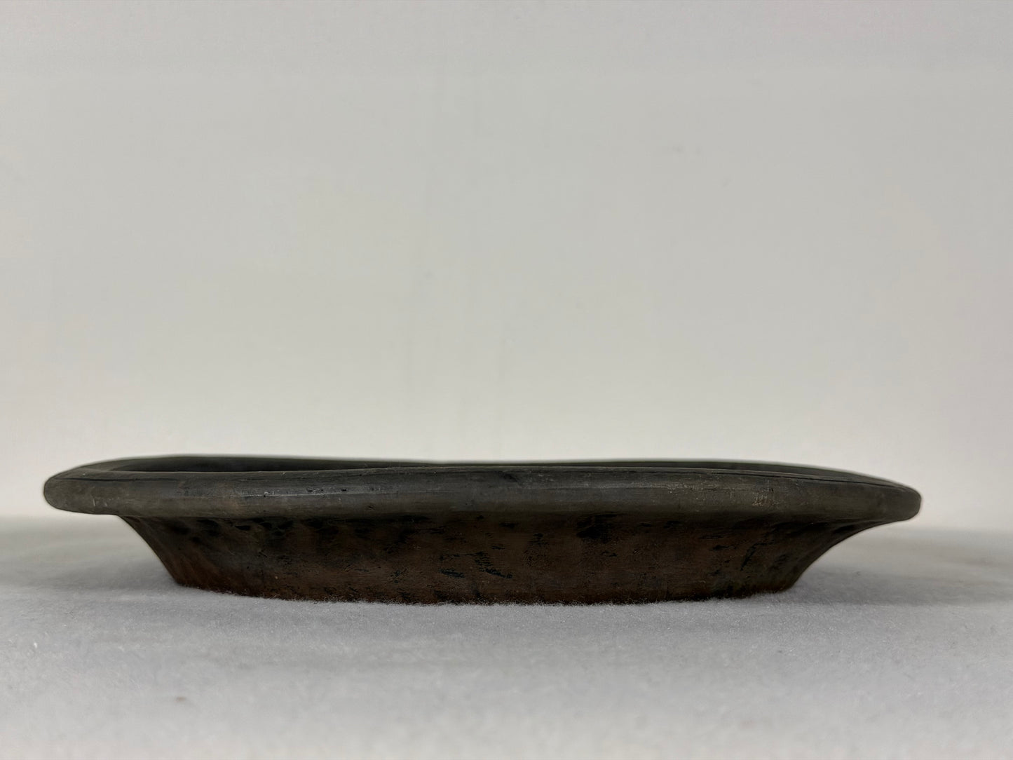 Preowned Japanese Tokoname Unglazed Nanban Style Bonsai Pot Syouzan - 8.5” By 1.25”