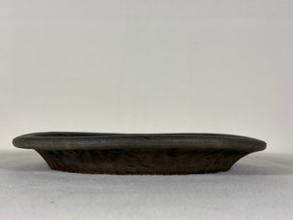 Preowned Japanese Tokoname Unglazed Nanban Style Bonsai Pot Syouzan - 8.5” By 1.25”