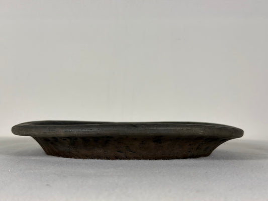 Preowned Japanese Tokoname Unglazed Nanban Style Bonsai Pot Syouzan - 8.5” By 1.25”