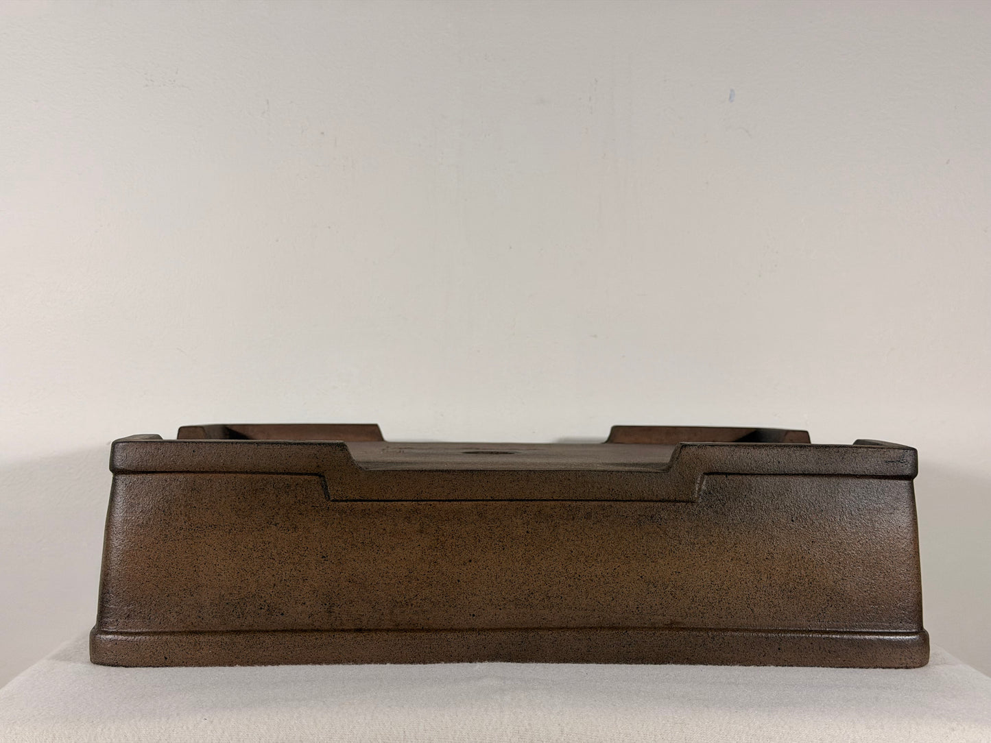 Preowned Japanese Tokoname Unglazed Rectangular Bonsai Pot Seibun - 15” By 11”