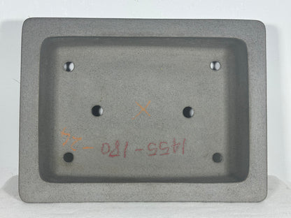 Preowned Japanese Tokoname Unglazed Rectangular Bonsai Pot Seizan - 12.75” By 9.5”