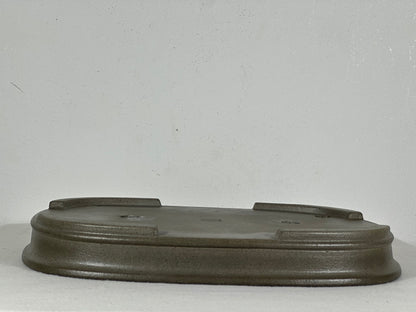 Preowned Japanese Tokoname Unglazed Rectangular Shallow Bonsai Pot Seizan - 12.25” By 9”