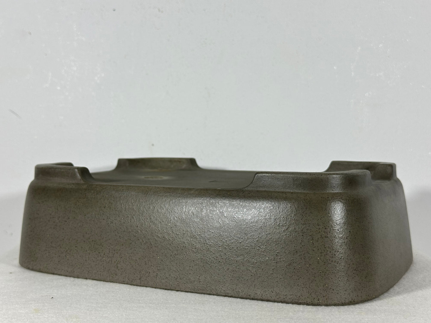 Preowned Japanese Tokoname Unglazed Rectangular Bonsai Pot Seizan - 13” By 9.5”
