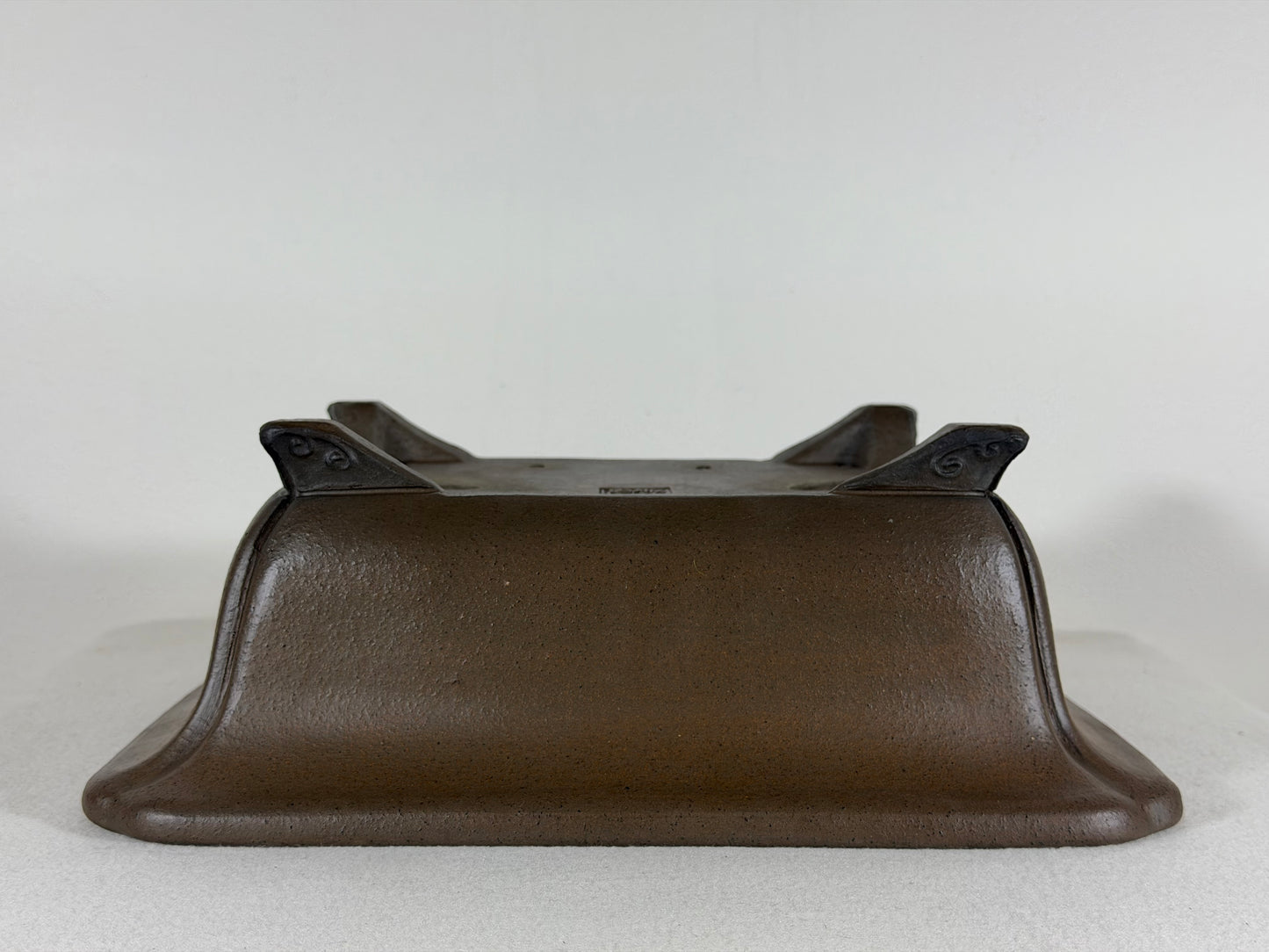 Preowned Japanese Tokoname Rectangular Bonsai Pot Gyouzan Nakano - 11” By 9”