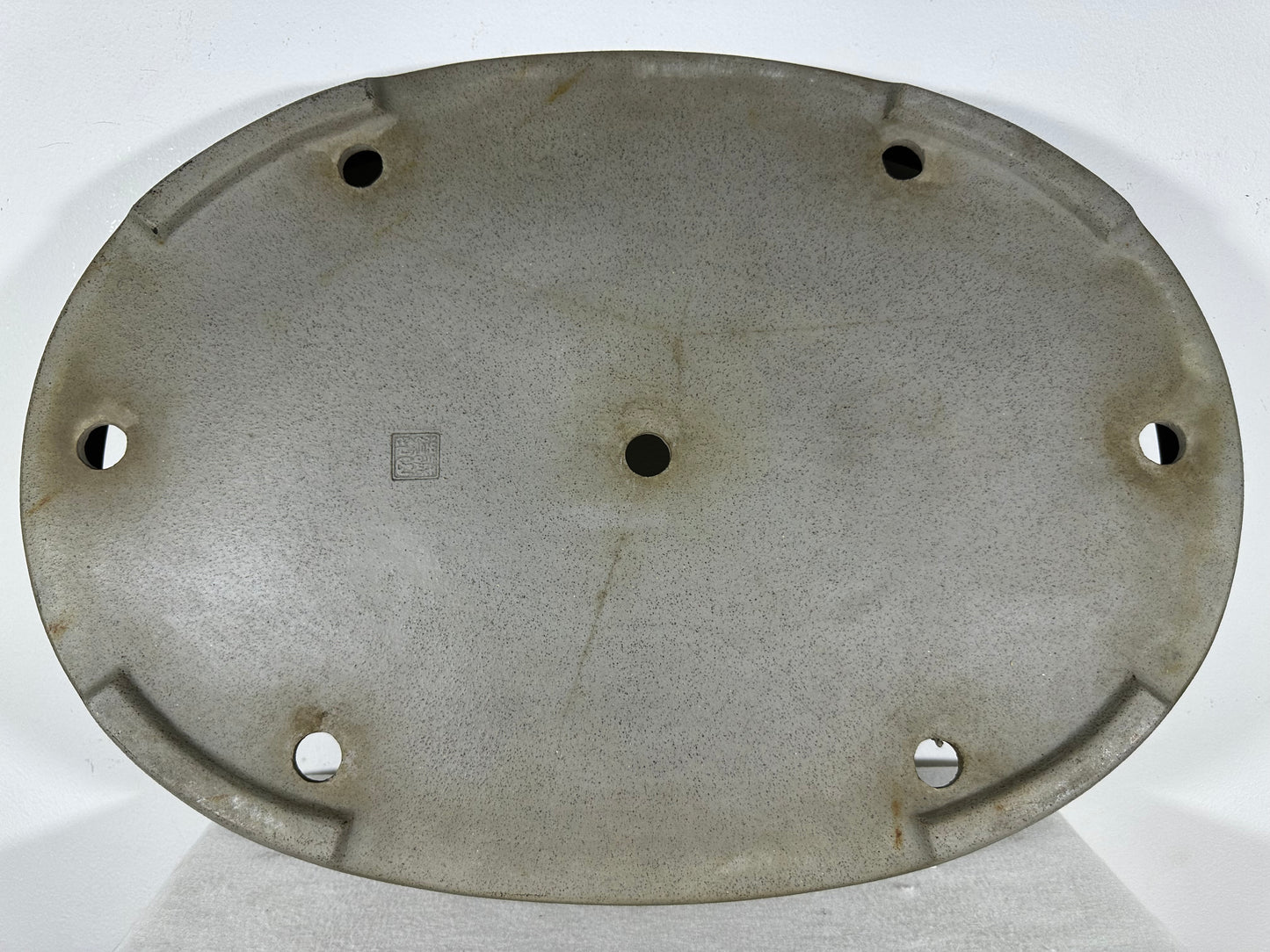 Preowned Japanese Tokoname Unglazed Oval Shallow Bonsai Pot Seizan - 20.5” By 14.5”